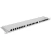 Patch Panel Rack 19 0.5u, 24 Porty Rj45 Cat6 Ftp, Szary